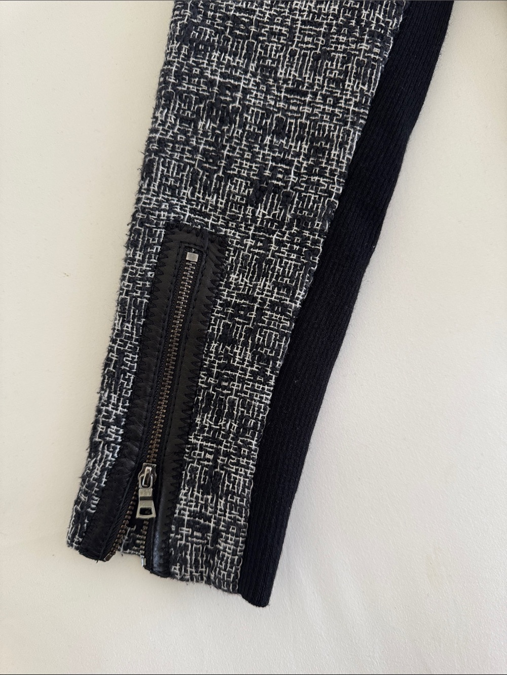 Rebecca TBlack & Gray Tweed Zip-Front Women's Jacket - Picture 5 of 6